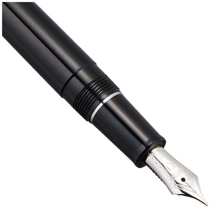 Sailor Fountain Pen - Medium Point Light Silver Trim Black Profit Series 11-1039-420