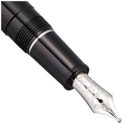 Sailor Fountain Pen Profit Light with Silver Trim and Zoom Black Model 11-1039-720