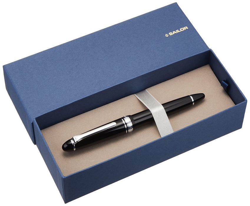 Sailor Fountain Pen Profit Light with Silver Trim and Zoom Black Model 11-1039-720