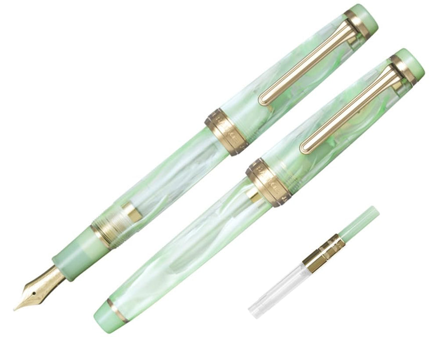 Sailor Veilio Pearl Mint GT 21K 中号两用钢笔 MF 11-5045-367