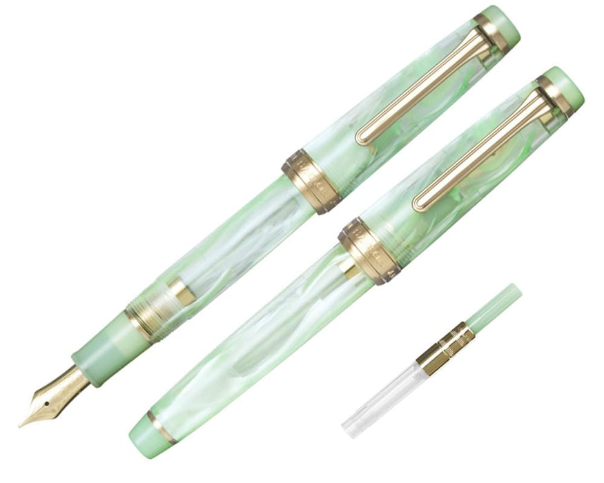 Sailor Fountain Pen Veilio Pearl Mint GT 21K Medium Size Dual-Use Music 11-5045-967
