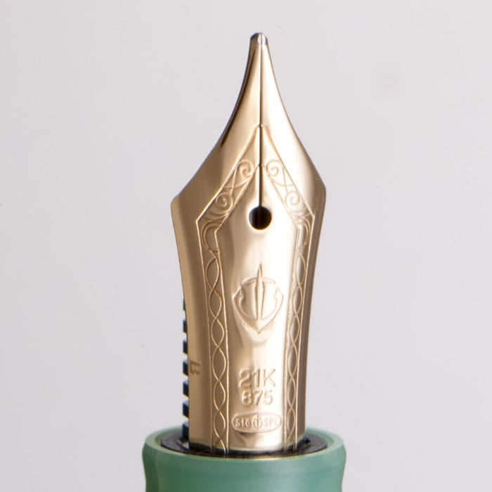 Sailor Fountain Pen Veilio Pearl Mint GT 21K Medium Size Dual-Use Music 11-5045-967