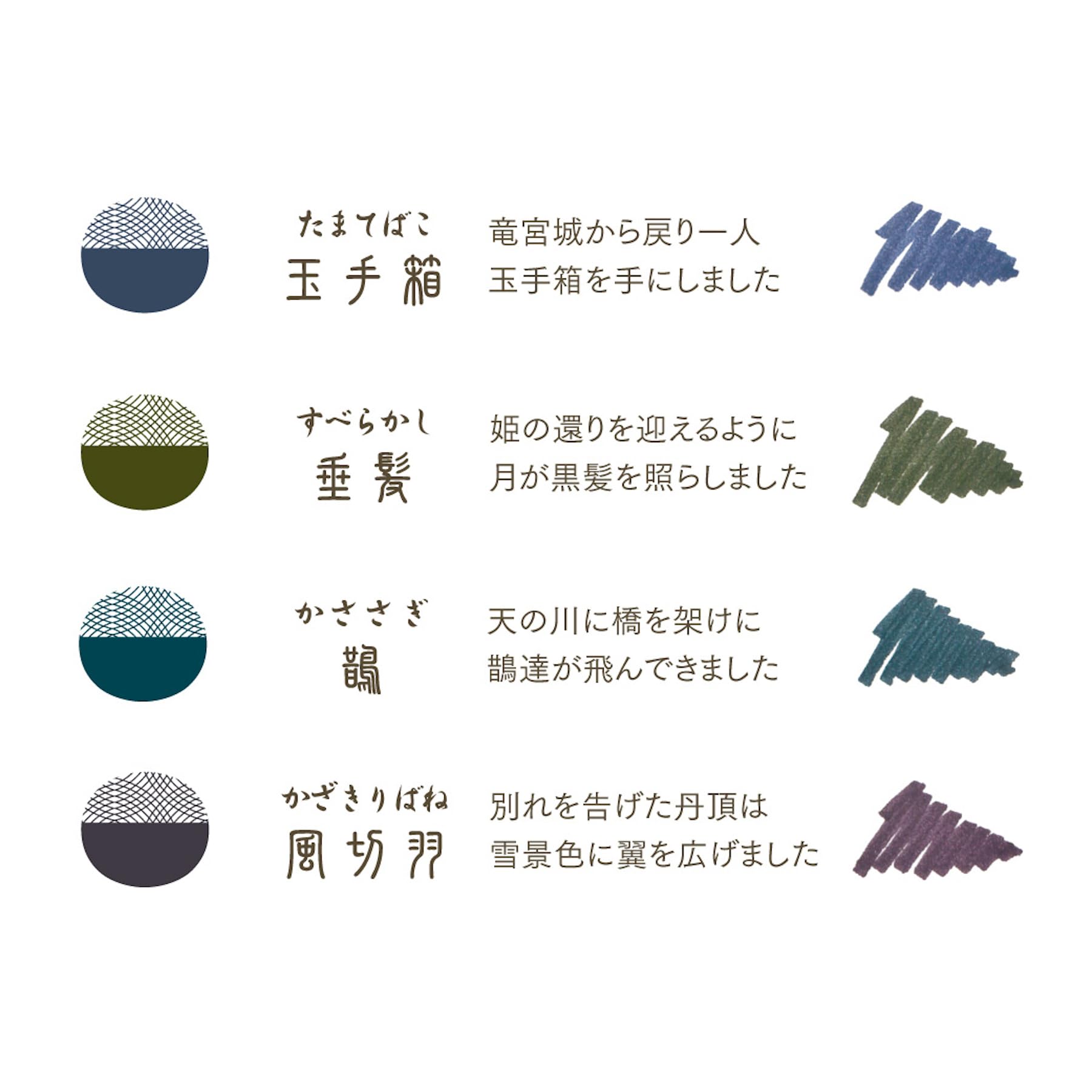 Sailor Fountain Pen Four Seasons Fairy Tale Green Water-Based Ink 20ml 13-1008-227