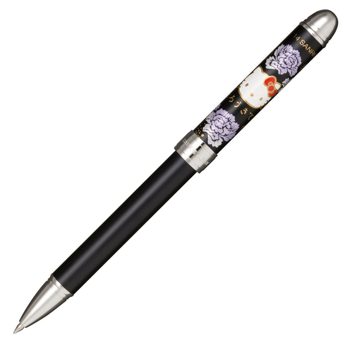Sailor Multi-Function Fountain Pen with Sharpener Elegant Maki-E Kitty Peony Design 16-0349-220