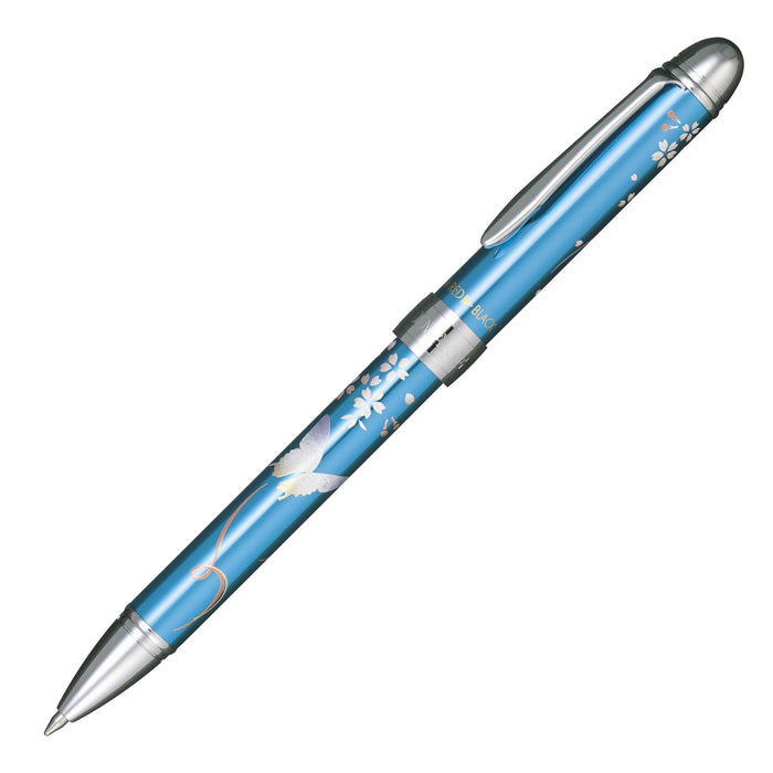 水手鋼筆多功能 2 色，優雅蒔江蝴蝶設計金屬藍色