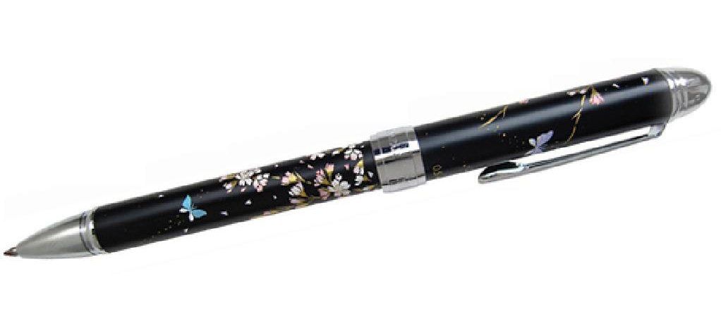 Sailor 钢笔 优雅双色多功能笔 莳绘垂枝樱花 黑色设计