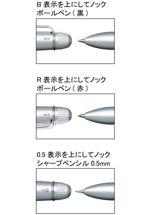 Sailor 钢笔 2 色 多功能 Sharp Profit 3 银色 16-0331-219