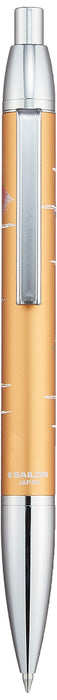 水手鋼筆金色 16-0368-279 帶有優雅的蒔繪富士山和鶴設計油性原子筆