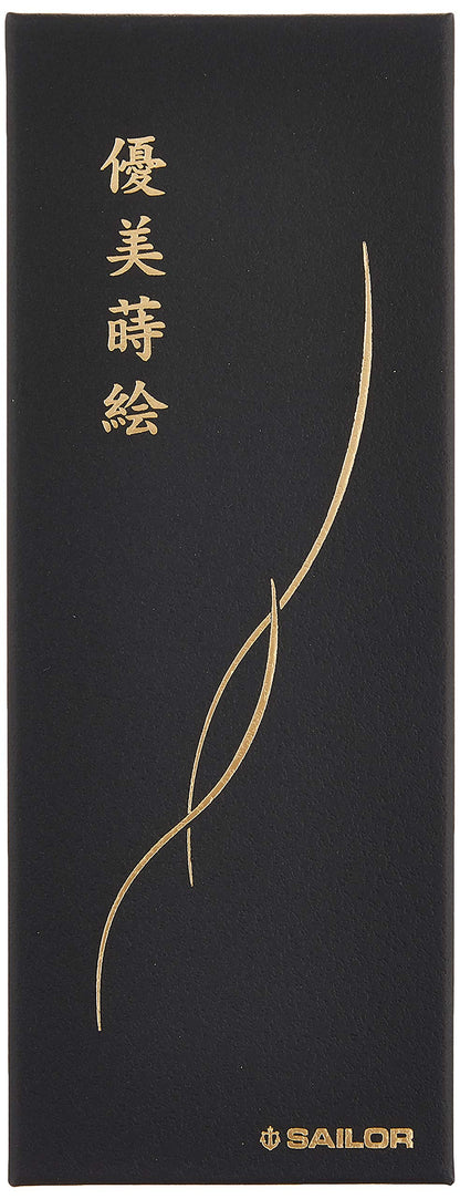 Sailor Fountain Pen Gold 16-0368-279 with Graceful Makie Mt.Fuji and Crane Design Oil-Based Ballpoint