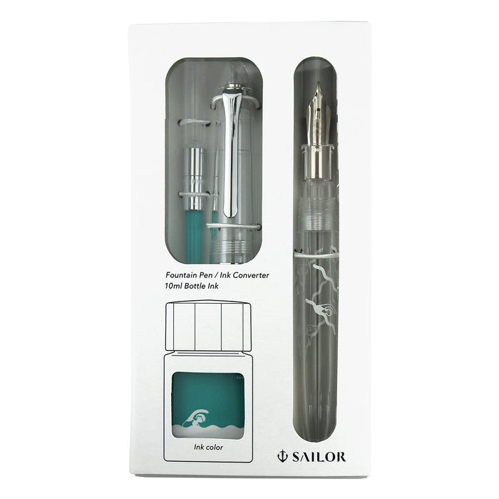 Sailor Fountain Pen Profit Junior Crawl 10Minamo Bottle Ink Set