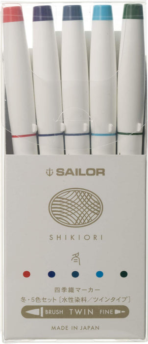 Sailor Fountain Pen Winter 5 Color Set Water Based Four Seasons Marker 25-5101-004