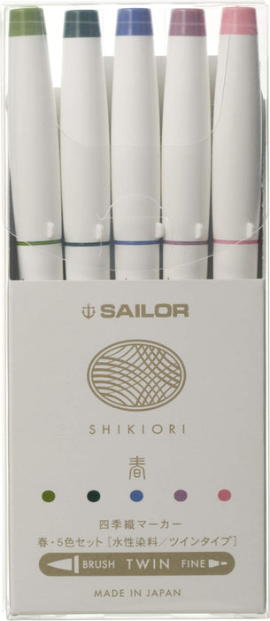 Sailor Fountain Pen Four Seasons Spring 5-Color Water-Based Set Model 25-5101-001