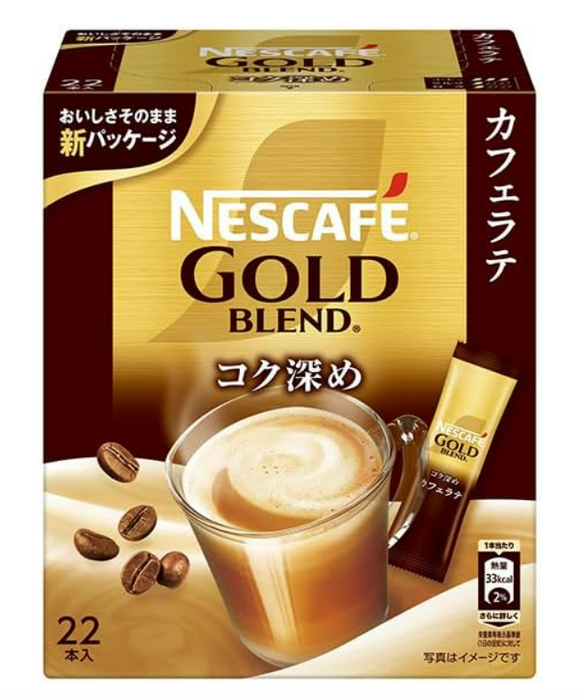 Nestle Japan Nescafe Gold Blend Rich Deep Instant Coffee 22 Stick - Rich Deep Japan Coffee