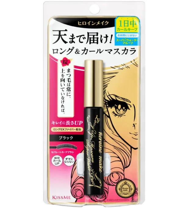 Kiss Me Heroine Long Up Mascara Super Waterproof 01 Black - Japanese Curl Mascara Must Try