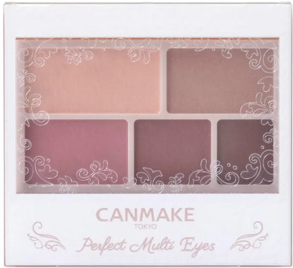 Canmake Perfect Multi Eyes 5 Color Eyeshadow Palette Matte Finish 04 Classic Pink 3.3g