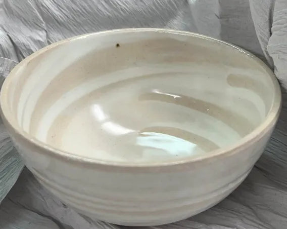 Tkg Mino Ware Pottery Rice Bowl Kohiki 12.4Cm
