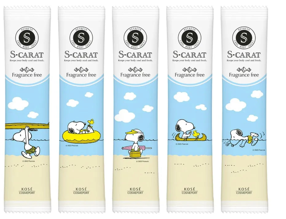 Escarat Extreme Cold Towel -4℃ Large Body Sheet (W48Cm X H25Cm) 5 Unscented Sheets