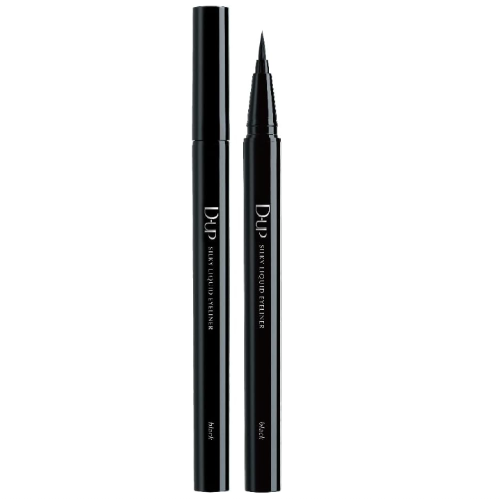 D-Up Jet Black Liquid Eyeliner - Japanese Silky Eye Makeup for Precise Application