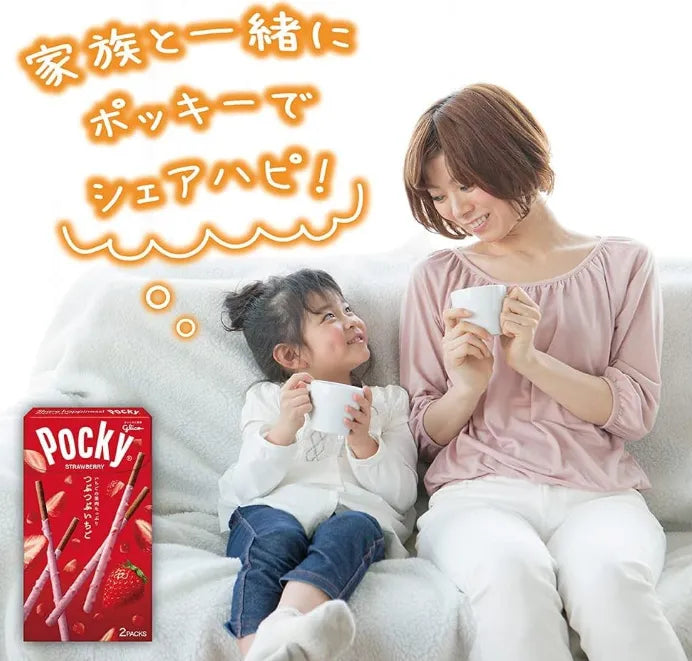 Pocky Strawberry Double Coated Cocoa Sticks pack of 2 - Glico Brand