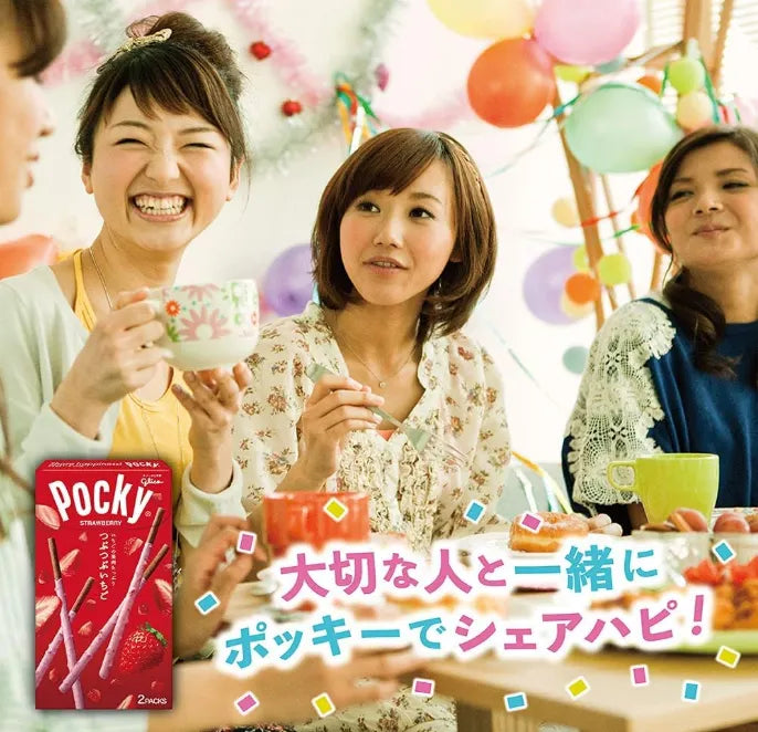 Pocky Strawberry Double Coated Cocoa Sticks pack of 2 - Glico Brand