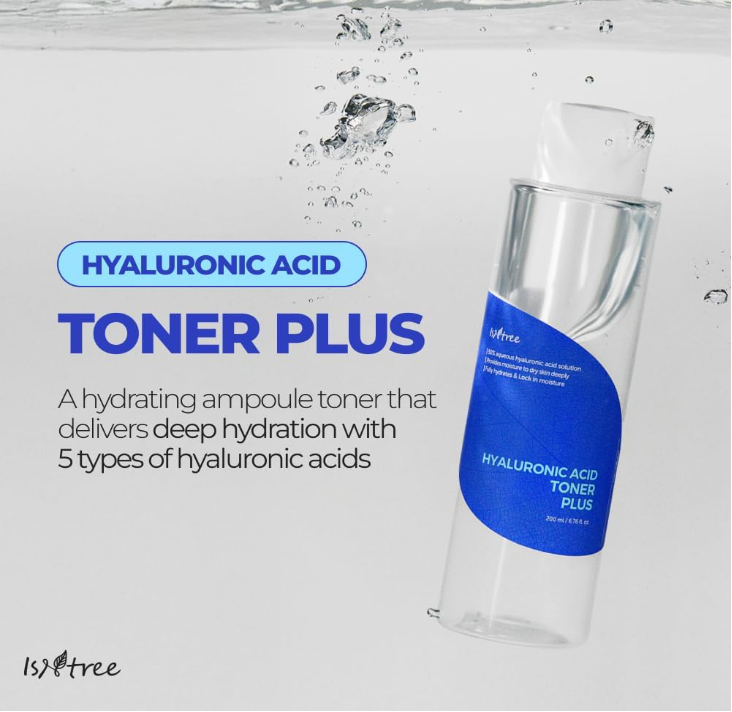 Isntree Hyaluronsäure Toner Plus 200ml - Feuchtigkeitsspendender Toner - Tiefenwirksame Feuchtigkeitspflege