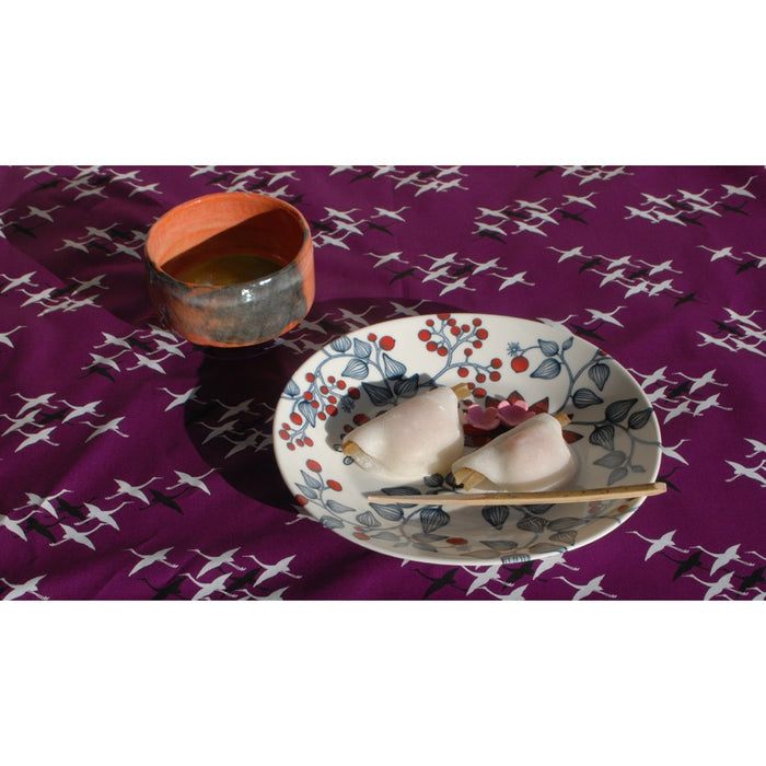 The Countryside Seiran Furoshiki Flying Cranes Cotton Wrapping Cloth