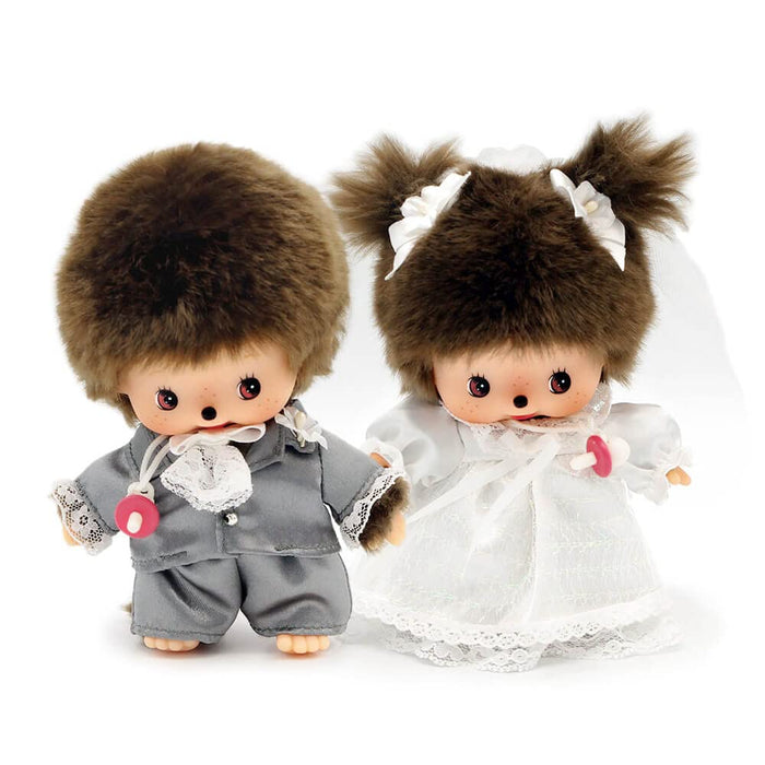 Sekiguchi Monchhichi Babychichi 婚礼套装 毛绒玩具 16 厘米 234090