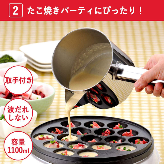 Shimomura 1.1L Takoyaki Batter Dispenser 34422 - Easy Pour Design