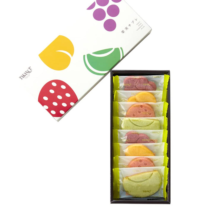 Shinjuku Takano Fruit Sable Cookies 8 Pieces - Strawberry Grape Mango Melon