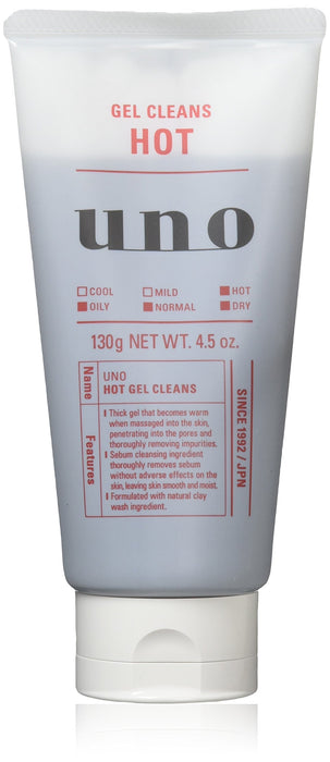 Shiseido Uno Hot Gel Cleanse Facial Cleanser 130g - Deep Pore Cleaning