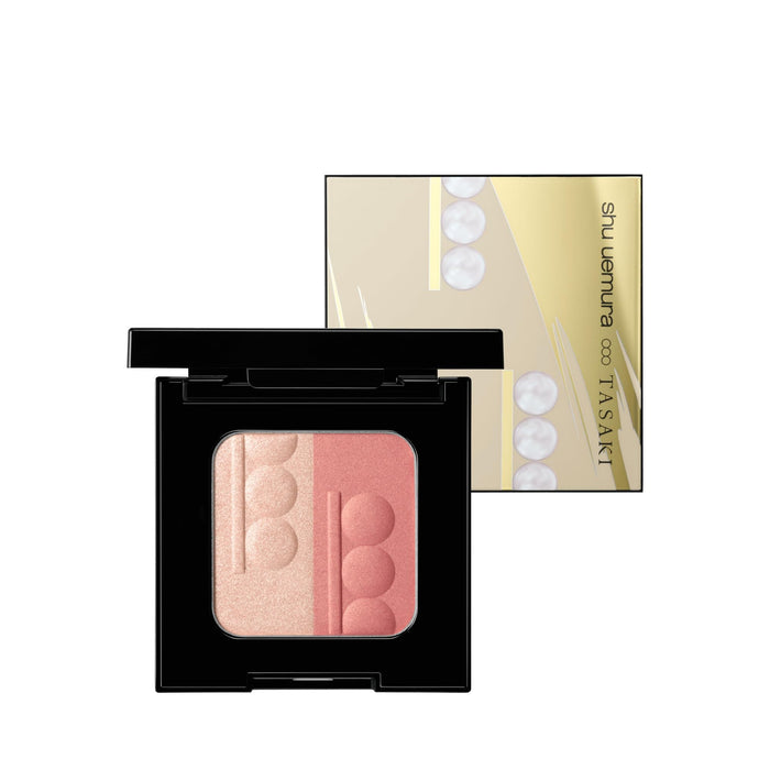 Shu Uemura Nacle Highlighter Blush Duo Palette Pearly Sakura Gold Tasaki