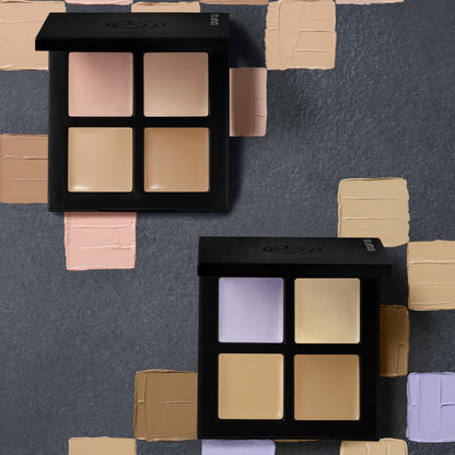 Shu Uemura Unlimited Quad Concealer 4 Shades Violet Mauve Warm Beige Palette