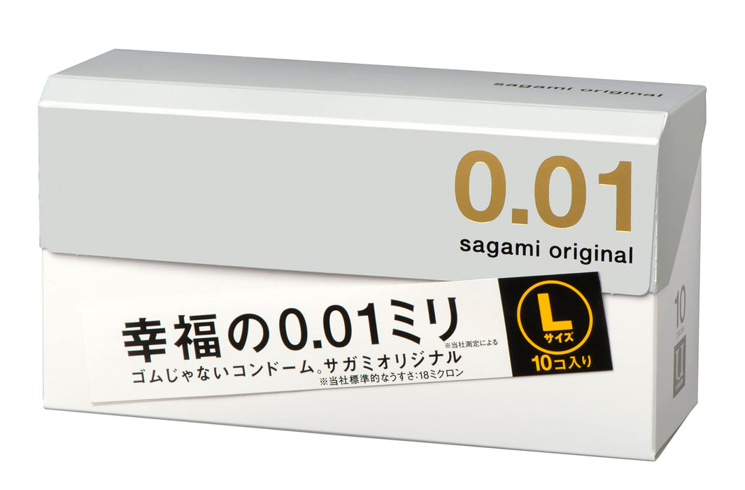 Sagami Original 001 Condom Ultra-Thin 0.01mm L Size Pack of 10