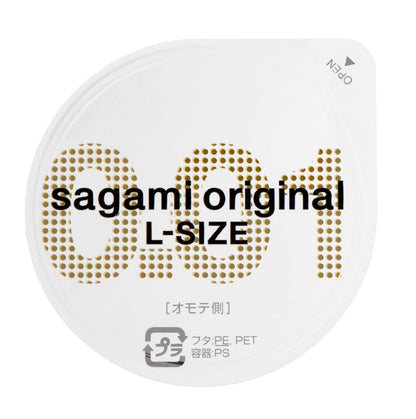 Sagami Original 001 Condom Ultra-Thin 0.01mm L Size Pack of 10