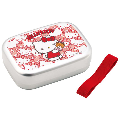 Skater Hello Kitty Aluminum Lunch Box 370Ml with Belt for Kids Japan Made
