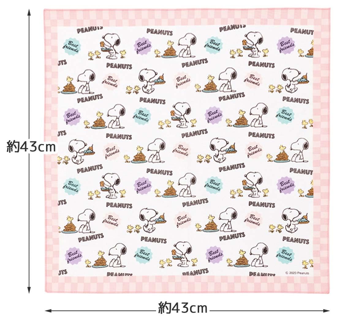 Skater Kids Lunch Cloth 43x43cm Snoopy 80s Cafe Japan Made