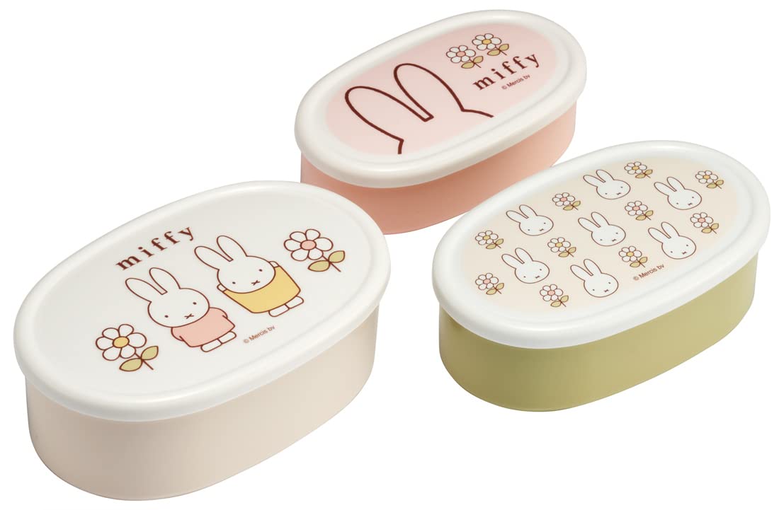 Skater Miffy Antibacterial Lunch Box Set 3 Sizes Made in Japan