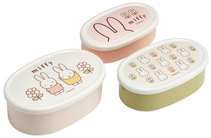 Skater Miffy Antibacterial Lunch Box Set 3 Sizes Made in Japan