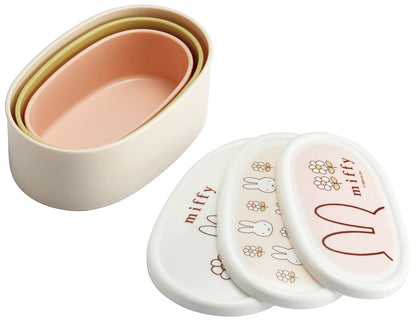 Skater Miffy Antibacterial Lunch Box Set 3 Sizes Made in Japan