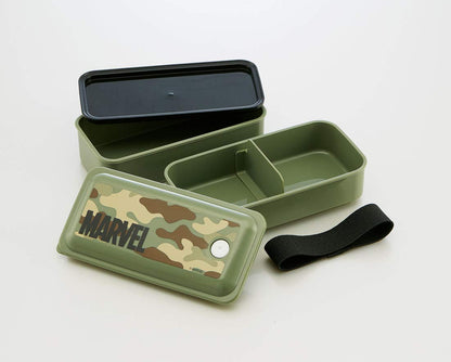 Skater Lunch Box 2-Tier 850Ml Silver Ion Antibacterial Marvel Design