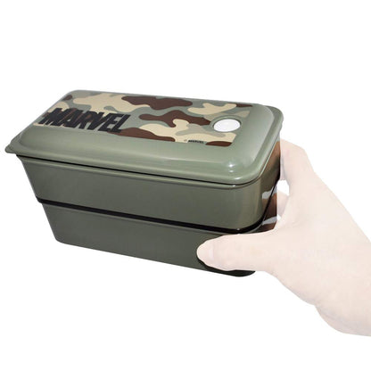 Skater Lunch Box 2-Tier 850Ml Silver Ion Antibacterial Marvel Design
