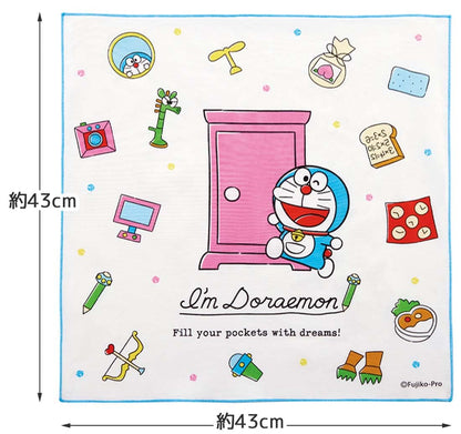 Skater Doraemon Line Sanrio Lunch Cloth 43x43cm Made in Japan KB4-A