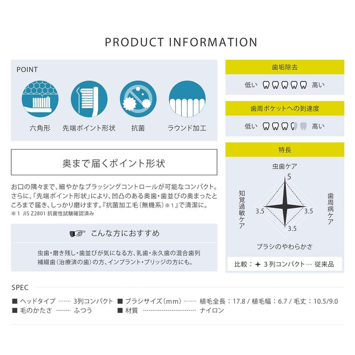 Soladey N4 Ionic Compact Medium 黑色牙刷替换头 4 件装