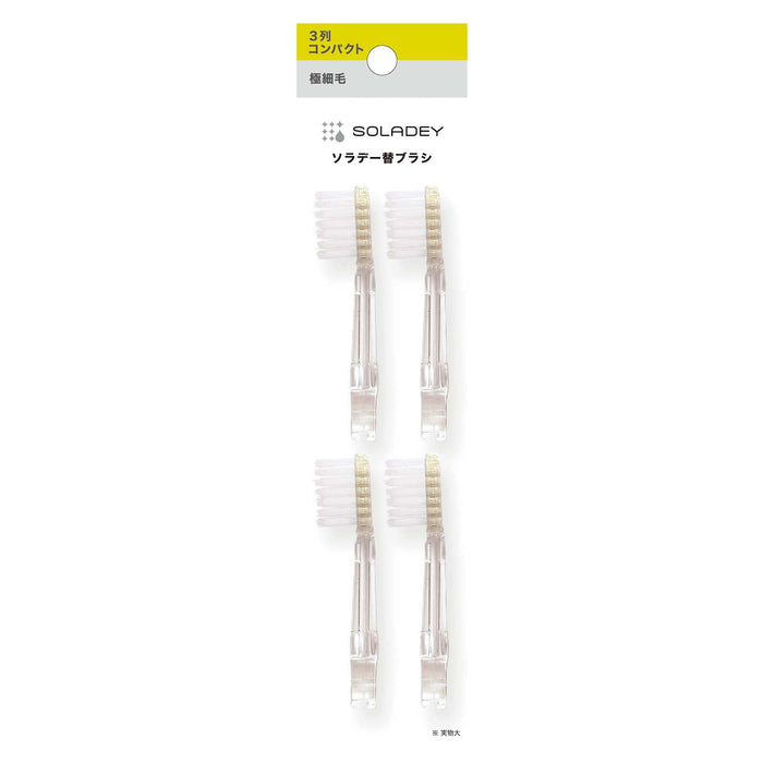 Soladey N4 Ionic Toothbrush Heads Extra-Fine Medium Compact 4 Pack