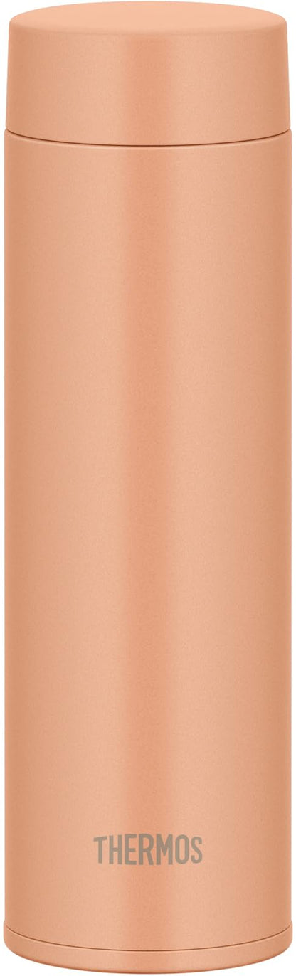 Thermos Joq-480 Por Vacuum Insulated Portable Water Bottle 480ml - Stainless Steel Lightweight Integrated Spout Dishwasher Safe - Pale Orange