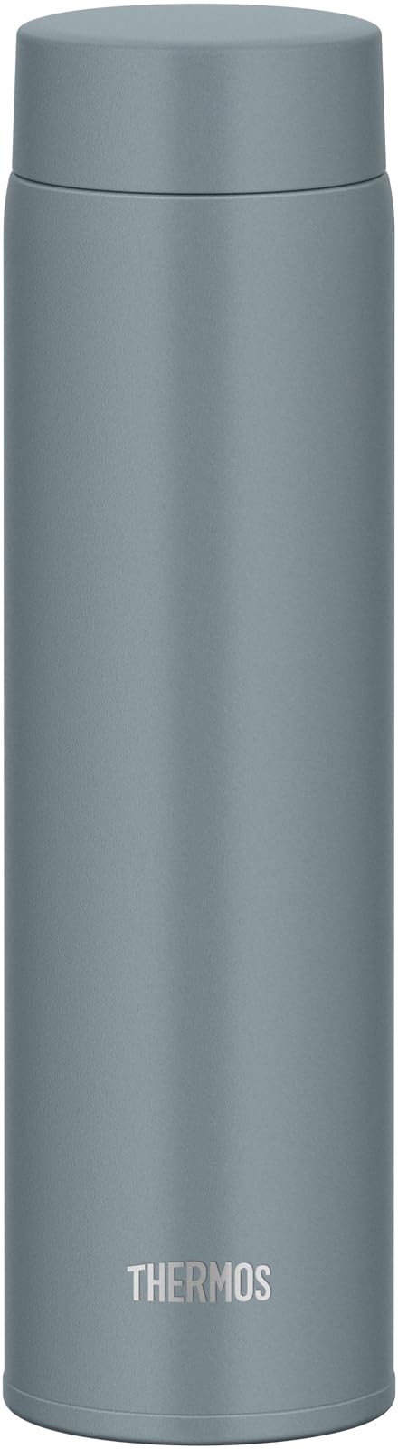 Thermos Joq-600 Gyg Stainless Steel Water Bottle Vacuum Insulated Gray Green 600ml With Integrated Spout and Gasket Easy Clean & Dishwasher Safe