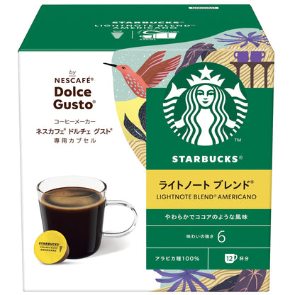 Starbucks Light Note Blend Nescafe Dolce Gusto 12 Coffee Capsules Regular