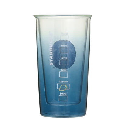 Starbucks Sakura2025 Double Wall Glass 355Ml Night Blue Sakura Cherry Blossom