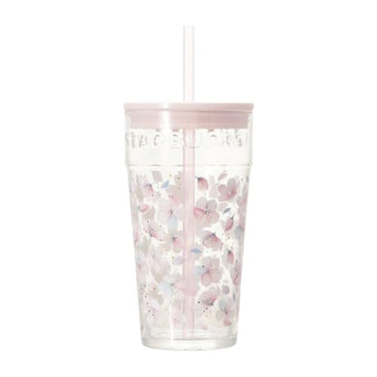 Starbucks Sakura2025 473Ml Pink Glass Tumbler Coffee Water Bottle Gift
