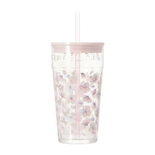 Starbucks Sakura2025 473Ml Pink Glass Tumbler Coffee Water Bottle Gift